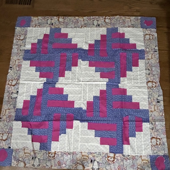 Quilt Top - unfinished quilt Lap size Vibrant Cat Fabric Edge - Picture 6 of 6